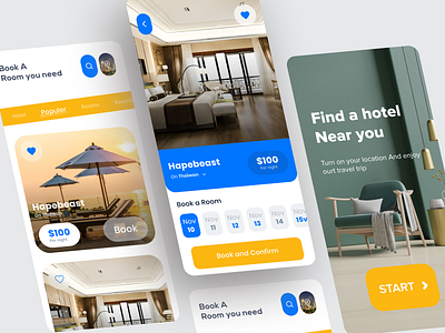 Hotel Booking Mobile app ui