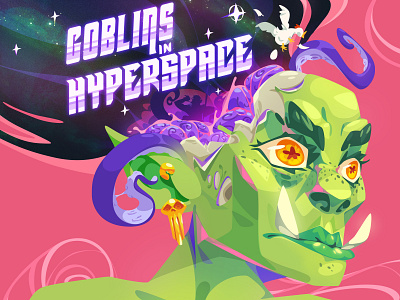 Goblins in Hyperspace Podcast Cover concept art concept design conceptual cover cover art cover artwork cover design geek goblins hyperspace illustration podcast podcast art podcast logo poster poster art poster design vector zat3am