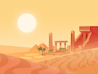 [2D Game Art] Educational with CueBall Games 4-4 2d game art background background design desert egypt environment environment design game art game artist zat3am