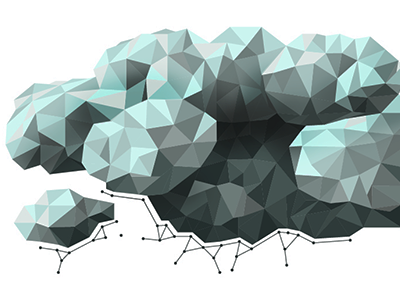 Crystal Clouds clouds crystal illustration low poly