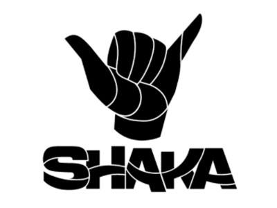 Shaka Logo custom type logo shaka typography
