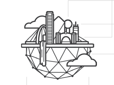Dallas' lil Ecosystem city cityscape dallas ecosystem icon illustration logo wip