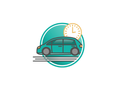 "Scheduled Transportation" Icon car drive icon illustration mono weight