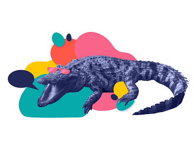 Cool Orlando Gater aligator color florida illustrator orlando photo sunglasses vector