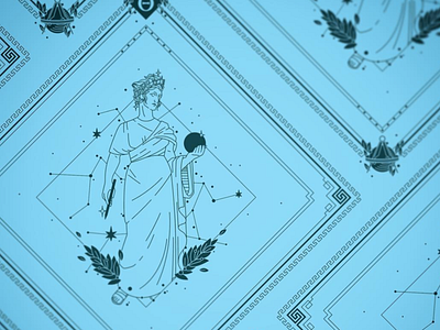 Urania Bandana Design apparel astronomy bandana beauty design greek heavenly helen oldham illustration illustrator kickstarter kickstarter campaign muse muses mythology the 9 muses woman women