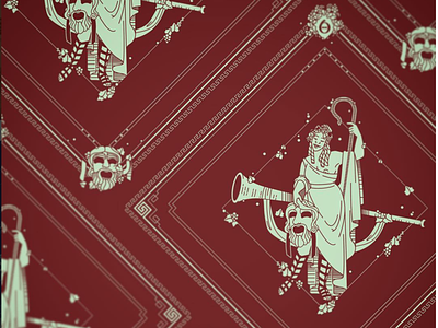 Thalia Bandana Design apparel bandana beauty comedy design greek helen oldham illustration illustrator kickstarter kickstarter campaign muse mythology thalia the 9 muses woman women