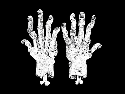 Climbing Hands blackandwhite gnarly gritty grundge hand drawn hands illustration illustrator