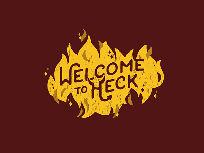 Welcome to Heck design heck helen oldham illustration illustrator texture typography welcome