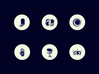 Mistery Icons alchemy branding crown cup door hand icon icondesign illustration logo noise vector