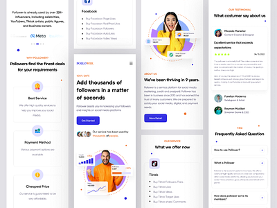 Pollower - Responsive Design apps follower landing page marketing platform mobile platform responsive smm social media marketing ui uiux ux website