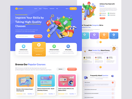 Coursy - Online Course Landing Page by Aldsqy for Sans Brothers on Dribbble