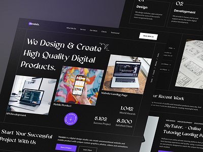 Vandalz -  Creative Agency Landing Page View