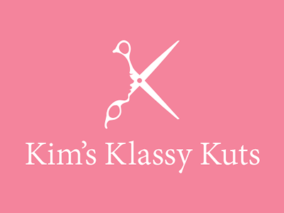 Kim's Klassy Kuts Logo beauty logo salon scissors silhouette