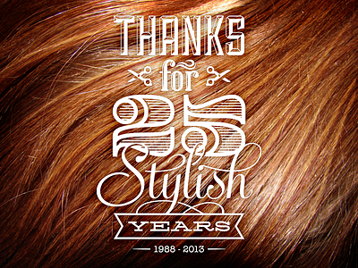 Anniversary Type anniversary beauty salon typography