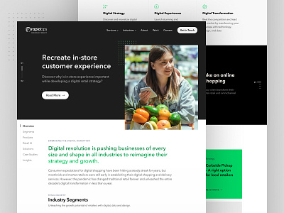 Retail Industry Landing Page Design design landing page product retail retail project retail services ui ux uxui website