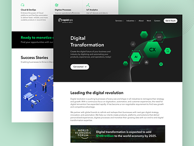 Digital Transformation - Landing page website branding business design digital services landing page graphic design illustration service page ui ux website