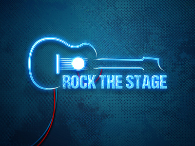 Rock The Stage Logo design identity lettering logo logotype typography wordmark