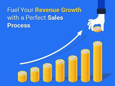 Fuel Your Revenue Growth with a Perfect Sales Process business fuel graph growth hand illustration infographic money process revenue sales salesmate