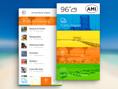 Local Island App 5c app colors directory events flat ios7 iphone outline icons report traffic weather