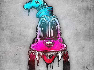 Mad Dog cuke digital goofy harlequin hrlqn illustration illustrator mickey mouse micky mouse mike friedrich