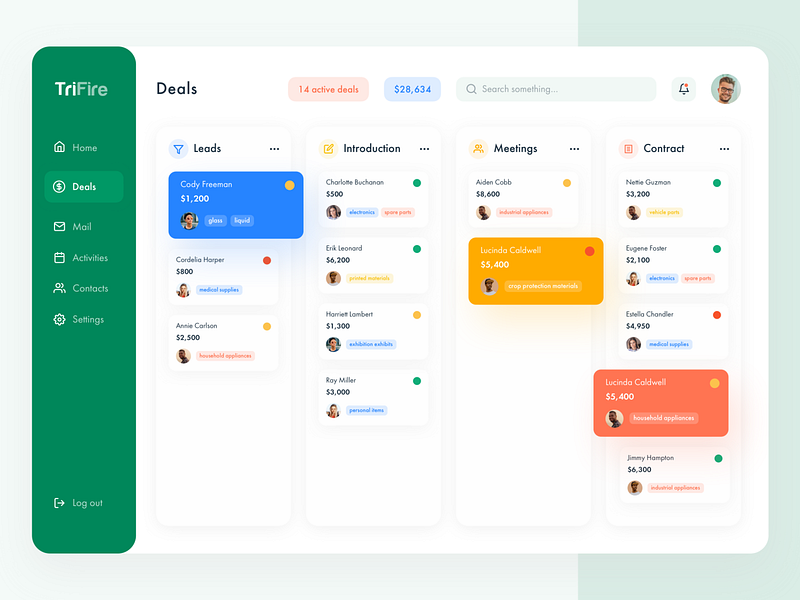 CRM for a Shipping Company by Cleveroad on Dribbble