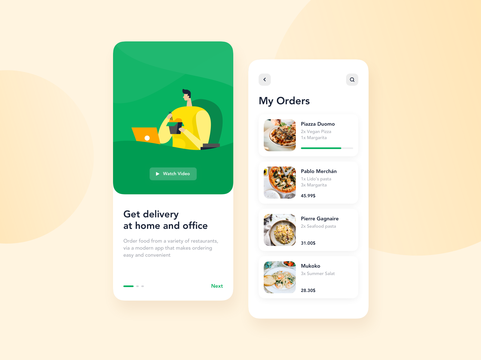 Food Delivery App for a Startup by Cleveroad on Dribbble