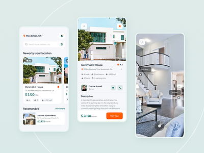 Mobile App for Renting 3d mobile app for renting real ui ux vr