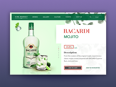 Promo Website alcohol drinks mojito product product card promo promo website promotional web website