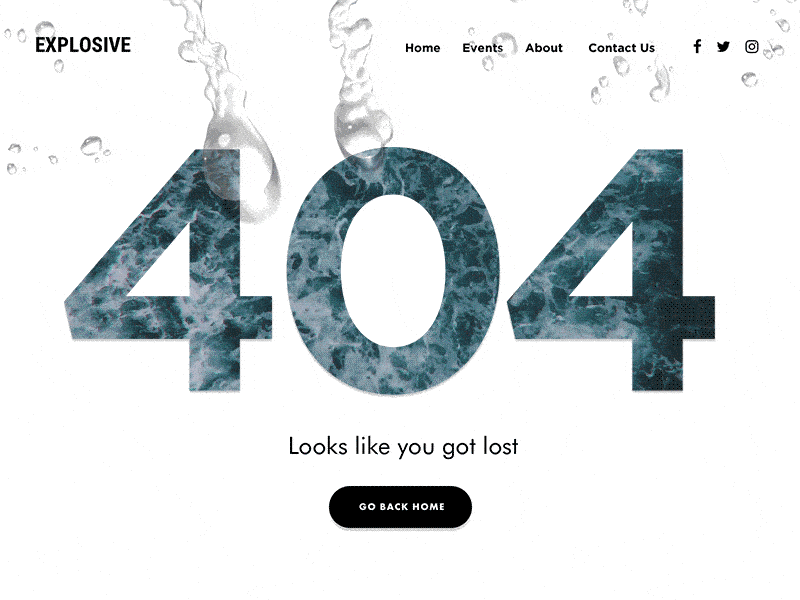 4.04 Day Not Found 404 animation error 404 page 404 sea water waves web web site