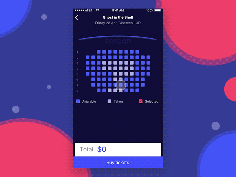 Cinema GO cinema filter ios movie payment seat select tickets