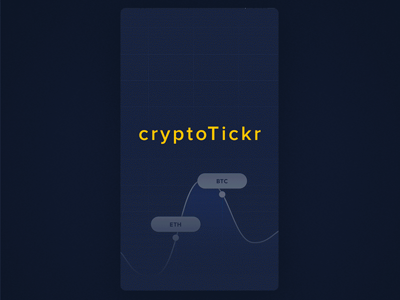 CryptoTickr behance bitcoin cryptocurrency finance ios track tracker trading ux