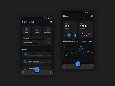 Android app for service station android android app app cars concept dashboard design flat gif illustration motion motion design people profile service station ui ux video visual design