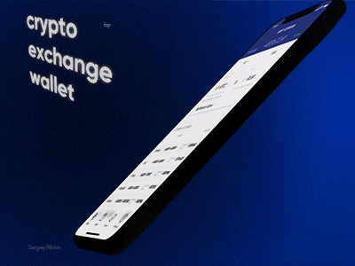 Cryptocurrency wallet ae after affects animation app c4d cinema 4d crypto exchange iphone motion photoshop ps sketch ui ux wallet