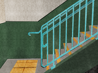 Stairs green illustration photoshop stairs