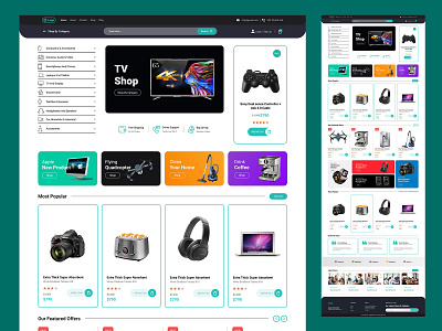 Electronic Shop Website UI Templated Design