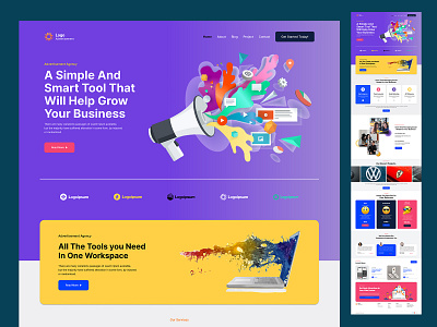 Ads Agency Website UI Templated Design