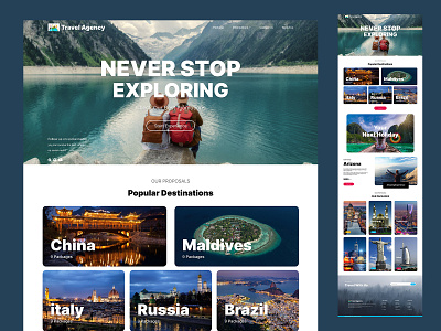 Travel Agency Website UI Templated Design