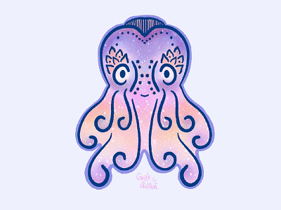 Octopus Constellation design illustration magic realism procreate