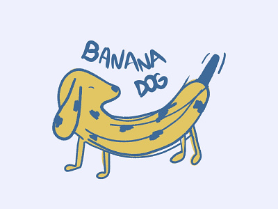 Banana Dog design illustration ilustradora procreate