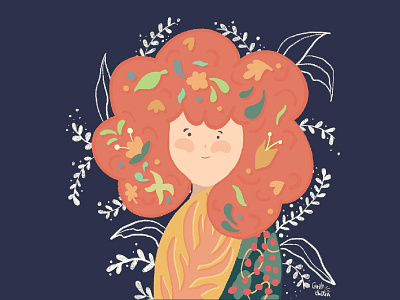 Gingergirl illustrated illustration illustrationart ilustracion ilustradora procreate