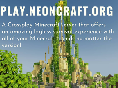 Another posted concept for Neoncraft design graphic design minecraft poster
