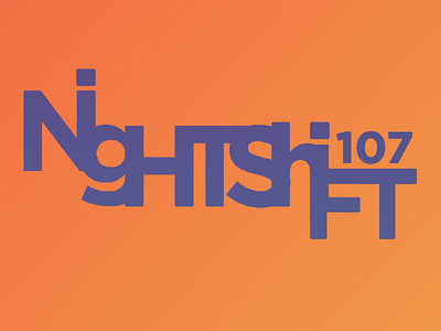 Text Based Logos: "NightShift107" Concept.
