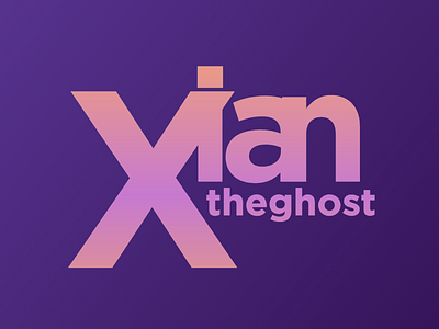 Text Based Logos: "Xiantheghost" Concept brand branding design graphic design illustration logo logodesign logos minimalistic modern