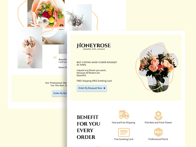 Landing Page branding dailyui florist graphic design interface landingpage ui