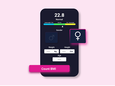 BMI (IMT) Calculator android bmi bmicalculator calculator dailyui graphic design imt imtcalculator inspiration interface phone ui