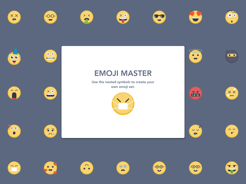 Emoji Builder animation design emoji freebie library resource ux design