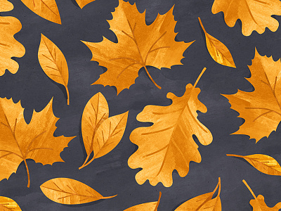 Fall autumn fall gold pattern textile design