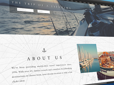 Nautical Expeditions Concept adventure expedition marine minimal nautical ocean outdoor web design yacht yacht charter
