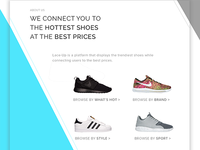 Cool New Startup 2 athletics clean fitness minimal modern module nike sexy shoes sleek startup ui