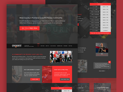 Return to Dribbble & #TBT CrossFit Web Design